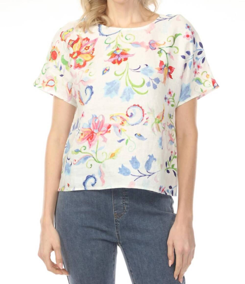 NEW CHARLIE B floral printed dolman sleeve top in utopia